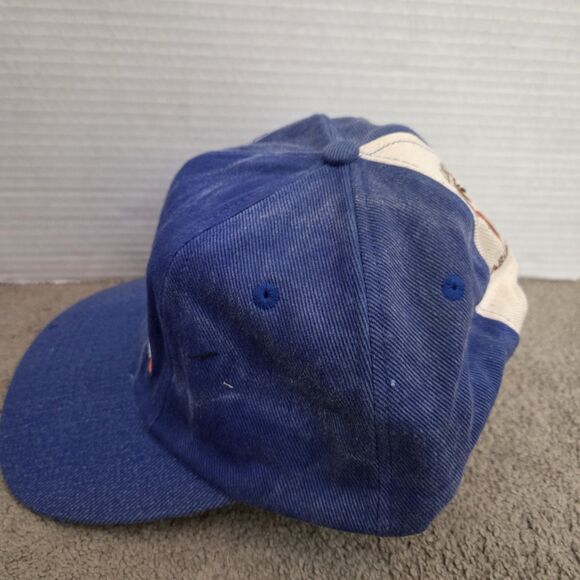 Vintage Malibu Caribbean Rum Liquor Advertising Hat Ball Cap Blue Stretch - Picture 3 of 10